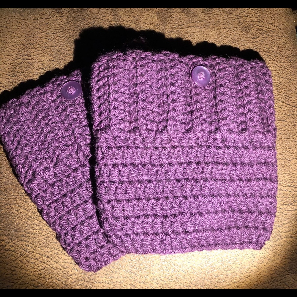 Boot cuffs handmade decorative button